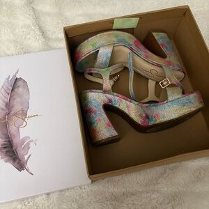 Jessica Simpson Multicolor Platform Sandals